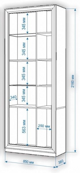 Шкаф-витрина Нобиле ШВтВ-ФСД-ФГК в Урае - uray.mebel24.online | фото 3