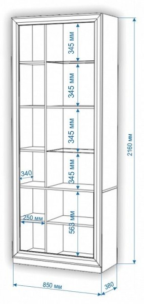 Шкаф-витрина Нобиле ШВтВ-ФСД-ФГК в Урае - uray.mebel24.online | фото 3