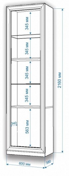 Шкаф-витрина Нобиле ВтВ-ФСД-БЯН в Урае - uray.mebel24.online | фото 2