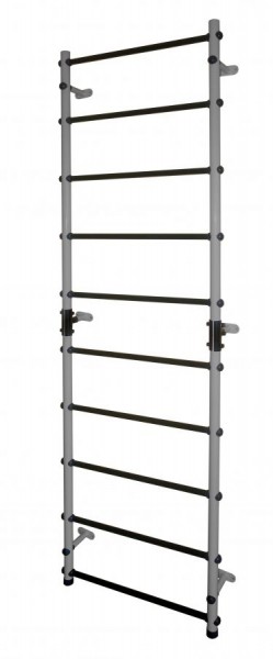 Шведская стенка (труба) 600х2450мм цв. серебристый-черный в Урае - uray.mebel24.online | фото