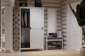 Скамья 85 Кантри для обуви, массив сосны, цвет белый в Урае - uray.mebel24.online | фото 4