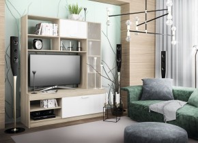 СОФИ Гостиная (модульная) дуб сонома/белый глянец в Урае - uray.mebel24.online | фото 26