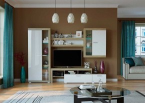 СОНАТА ГОСТИНАЯ НАБОР №ДСБГ-4 (Дуб сонома/Белый глянец) в Урае - uray.mebel24.online | фото