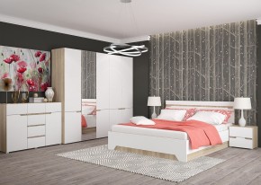 Спальный гарнитур АНТАЛИЯ (модульный) Сонома/Белый софт в Урае - uray.mebel24.online | фото