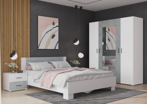 Спальный гарнитур NOVA (модульный) белый/бетон в Урае - uray.mebel24.online | фото