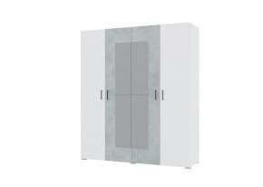 Спальный гарнитур NOVA (модульный) белый/бетон в Урае - uray.mebel24.online | фото 4