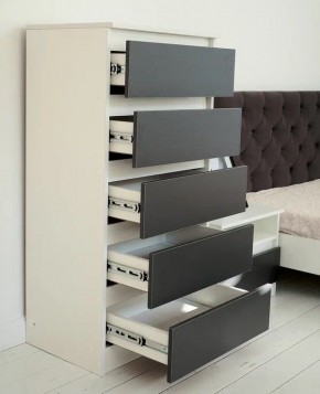 Спальный гарнитур Парус (Белый/Графит) модульный в Урае - uray.mebel24.online | фото 17