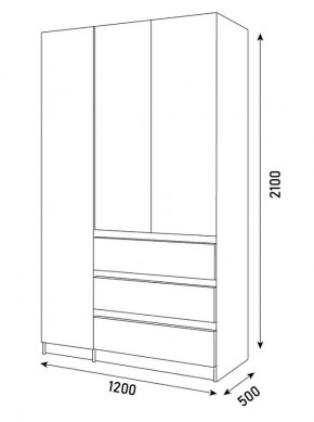 Спальный гарнитур Парус (Белый/Графит) модульный в Урае - uray.mebel24.online | фото 21