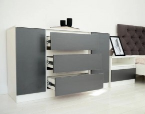 Спальный гарнитур Парус (Белый/Графит) модульный в Урае - uray.mebel24.online | фото 28