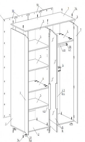 Спальный гарнитур "Лео" (модульный) в Урае - uray.mebel24.online | фото 6