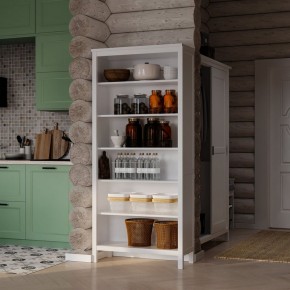 Стеллаж 00 Кантри, массив сосны, цвет белый в Урае - uray.mebel24.online | фото 4