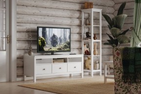 Стеллаж 420 Кантри, массив сосны, цвет белый в Урае - uray.mebel24.online | фото 4