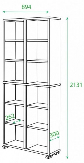 Стеллаж Домино нельсон ПУ-30-1 в Урае - uray.mebel24.online | фото 2