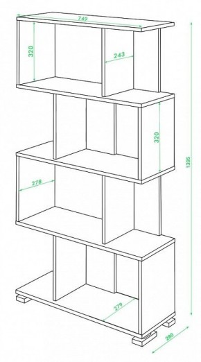 Стеллаж Домино нельсон СЛ-5-4 в Урае - uray.mebel24.online | фото 2