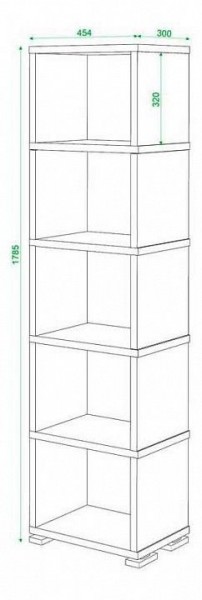 Стеллаж Домино СБ-15/5 в Урае - uray.mebel24.online | фото 2