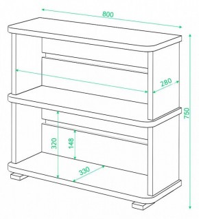 Стеллаж Домино СБ-25/2 в Урае - uray.mebel24.online | фото 2