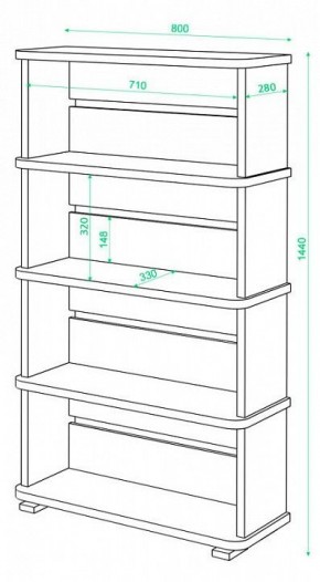 Стеллаж Домино СБ-25/4 в Урае - uray.mebel24.online | фото 3