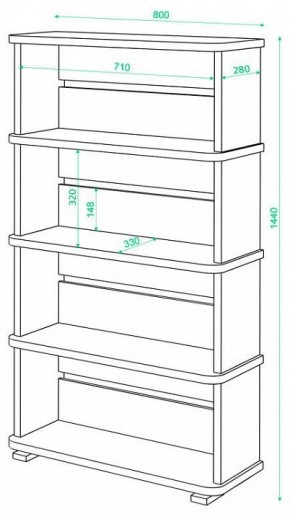Стеллаж Домино СБ-25/4 в Урае - uray.mebel24.online | фото 2