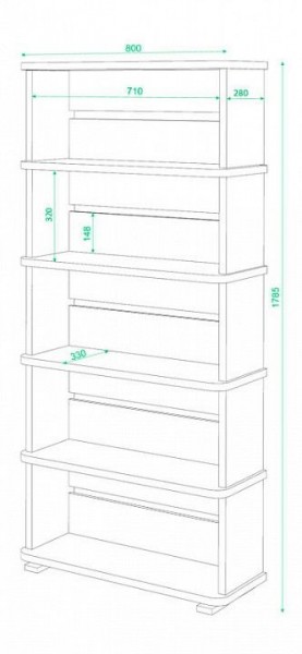 Стеллаж Домино СБ-25/5 в Урае - uray.mebel24.online | фото 2