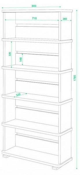 Стеллаж Домино СБ-25/5 в Урае - uray.mebel24.online | фото 2