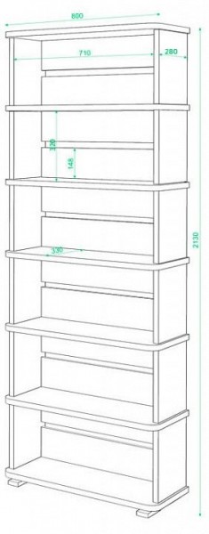 Стеллаж Домино СБ-25/6 в Урае - uray.mebel24.online | фото 2