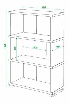 Стеллаж книжный Домино нельсон СБ-10_3 в Урае - uray.mebel24.online | фото 3