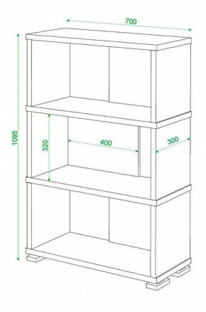 Стеллаж книжный Домино СБ-10_3 в Урае - uray.mebel24.online | фото 3