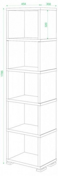 Стеллаж-колонка Домино Лайт СБ-15/5 в Урае - uray.mebel24.online | фото 2
