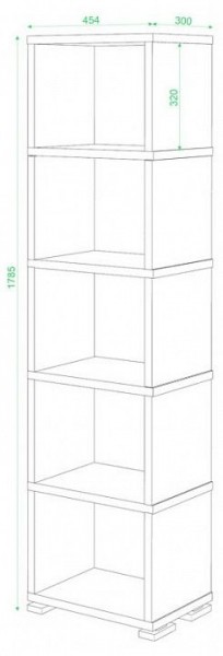 Стеллаж-колонка Домино СБ-15/5 в Урае - uray.mebel24.online | фото 3
