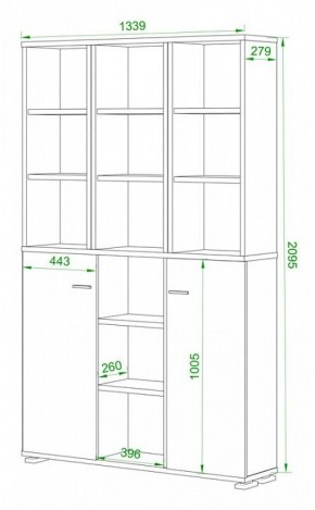 Стеллаж комбинированный Домино нельсон ПУ-40-6 в Урае - uray.mebel24.online | фото 2