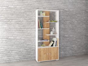 Стеллаж Ромео-4 дуб крафт золотой/белый в Урае - uray.mebel24.online | фото