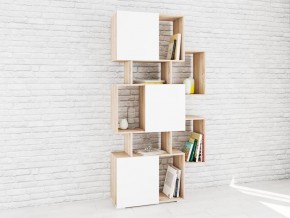 Стеллаж Ромео-9 дуб сонома/белый в Урае - uray.mebel24.online | фото