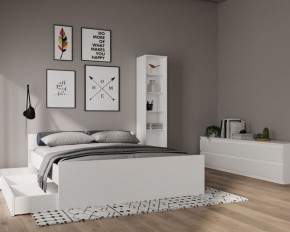 Стеллаж СИРИУС узкий, с пятью полками, цвет белый в Урае - uray.mebel24.online | фото
