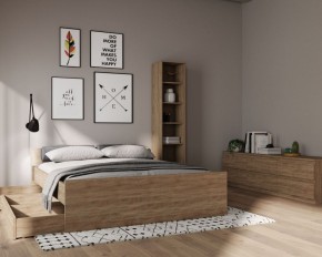 Стеллаж СИРИУС узкий, с пятью полками, цвет Дуб Сонома в Урае - uray.mebel24.online | фото 3