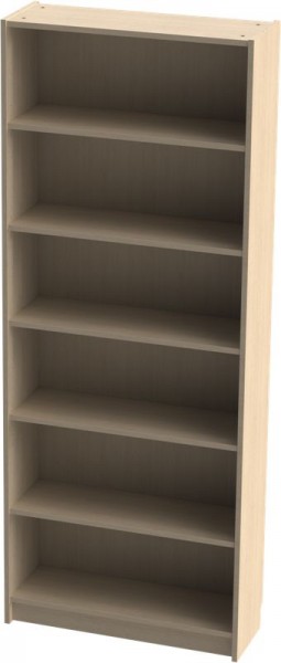 Стеллаж Варма 80, высокий с шестью полками, цвет дуб белёный в Урае - uray.mebel24.online | фото