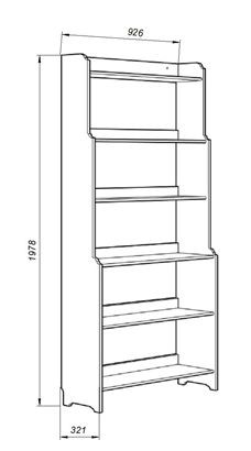Стеллаж Вествик, массив сосны, цвет белый в Урае - uray.mebel24.online | фото 4