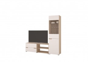 Стенка АНТАЛИЯ 1 (Сонома/Белый софт) в Урае - uray.mebel24.online | фото
