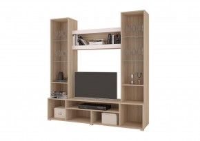 Стенка АНТАЛИЯ 2 (Сонома/Графит софт) в Урае - uray.mebel24.online | фото 2