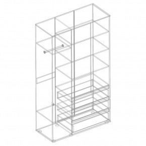 СТИЛ Шкаф 3-ств с 3 ящиками в Урае - uray.mebel24.online | фото 2