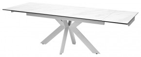 Стол BELLUNO 160 MARBLES KL-99 Белый мрамор матовый, итальянская керамика/ белый каркас, ®DISAUR в Урае - uray.mebel24.online | фото 6