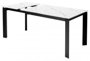 Стол CORNER 120 MATT WHITE MARBLE SOLID CERAMIC / BLACK, ®DISAUR в Урае - uray.mebel24.online | фото 5
