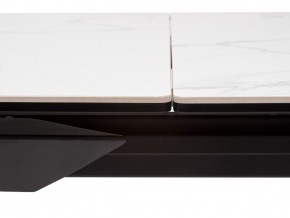 Стол CREMONA 140 HIGH GLOSS STATUARIO Белый мрамор глянцевый, керамика/ черный каркас, ®DISAUR в Урае - uray.mebel24.online | фото 5