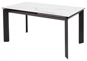 Стол CREMONA 140 HIGH GLOSS STATUARIO Белый мрамор глянцевый, керамика/ черный каркас, ®DISAUR в Урае - uray.mebel24.online | фото 7