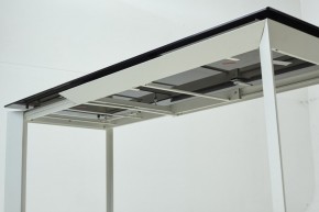 Стол CREMONA 180 KL-188 Контрастный мрамор матовый, итальянская керамика/ белый каркас, ®DISAUR в Урае - uray.mebel24.online | фото 8