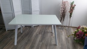 Стол ФИН 140 Белый, стекло/ Белый каркас М-City в Урае - uray.mebel24.online | фото 9