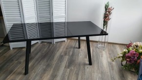 Стол ФИН 140 Черный, стекло/ Черный каркас М-City в Урае - uray.mebel24.online | фото 9