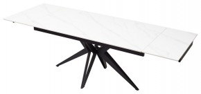Стол FORIO 160 MATT WHITE MARBLE SOLID CERAMIC / BLACK, ®DISAUR в Урае - uray.mebel24.online | фото 6