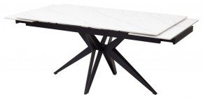 Стол FORIO 160 MATT WHITE MARBLE SOLID CERAMIC / BLACK, ®DISAUR в Урае - uray.mebel24.online | фото 7