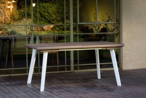 Стол Гармония раздвижной (Harmony Extendable) белый-капучино в Урае - uray.mebel24.online | фото 1