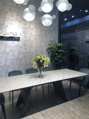 Стол IVAR 180 MARBLES KL-99 Белый мрамор, итальянская керамика/серый, ®DISAUR в Урае - uray.mebel24.online | фото 3
